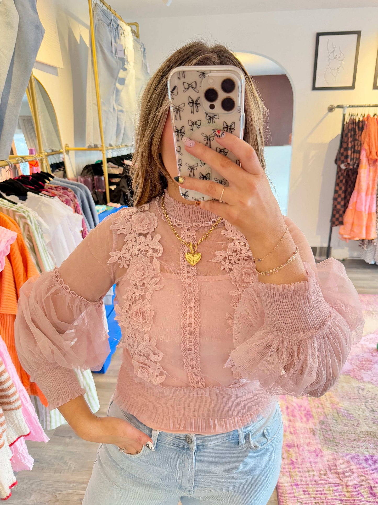 Verity Blouse - White Flamingo