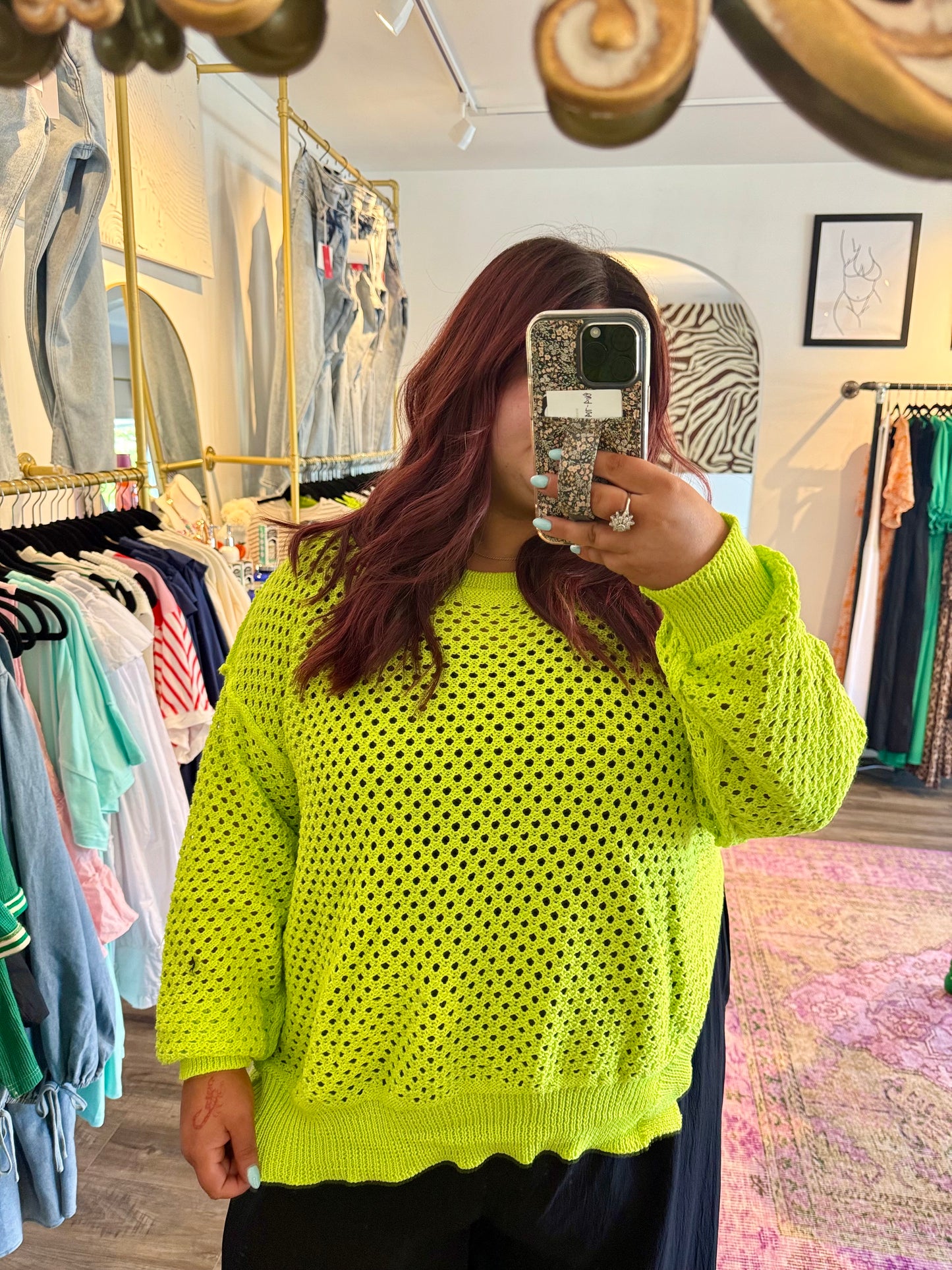 Limeade Knit Top - White Flamingo