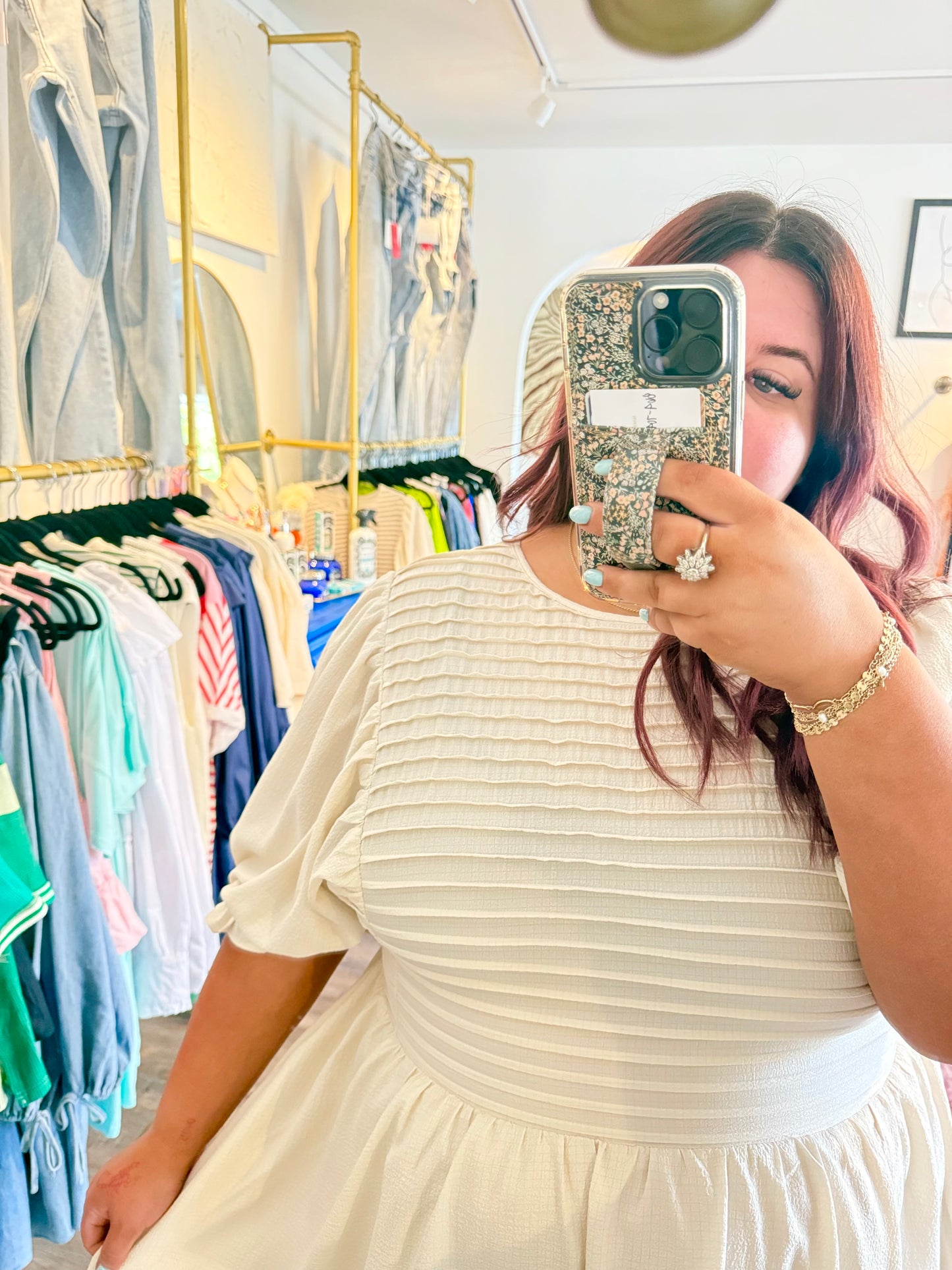 Margie Dress - White Flamingo