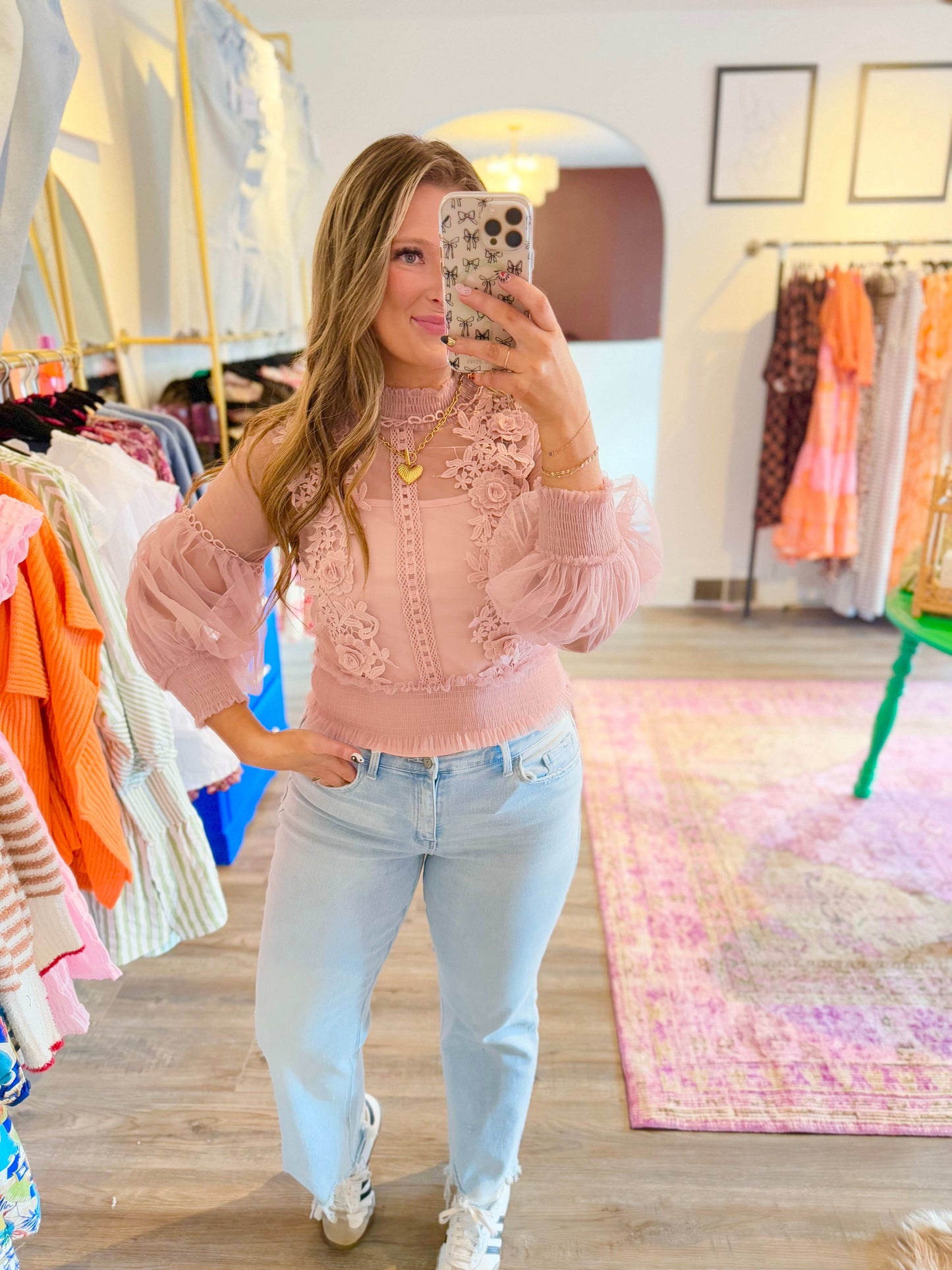 Verity Blouse - White Flamingo