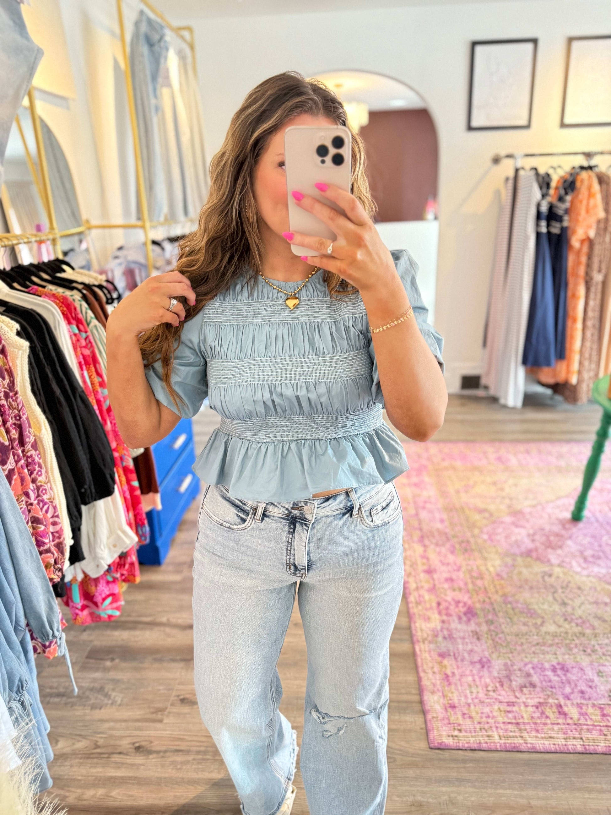 Buffy Top - White Flamingo