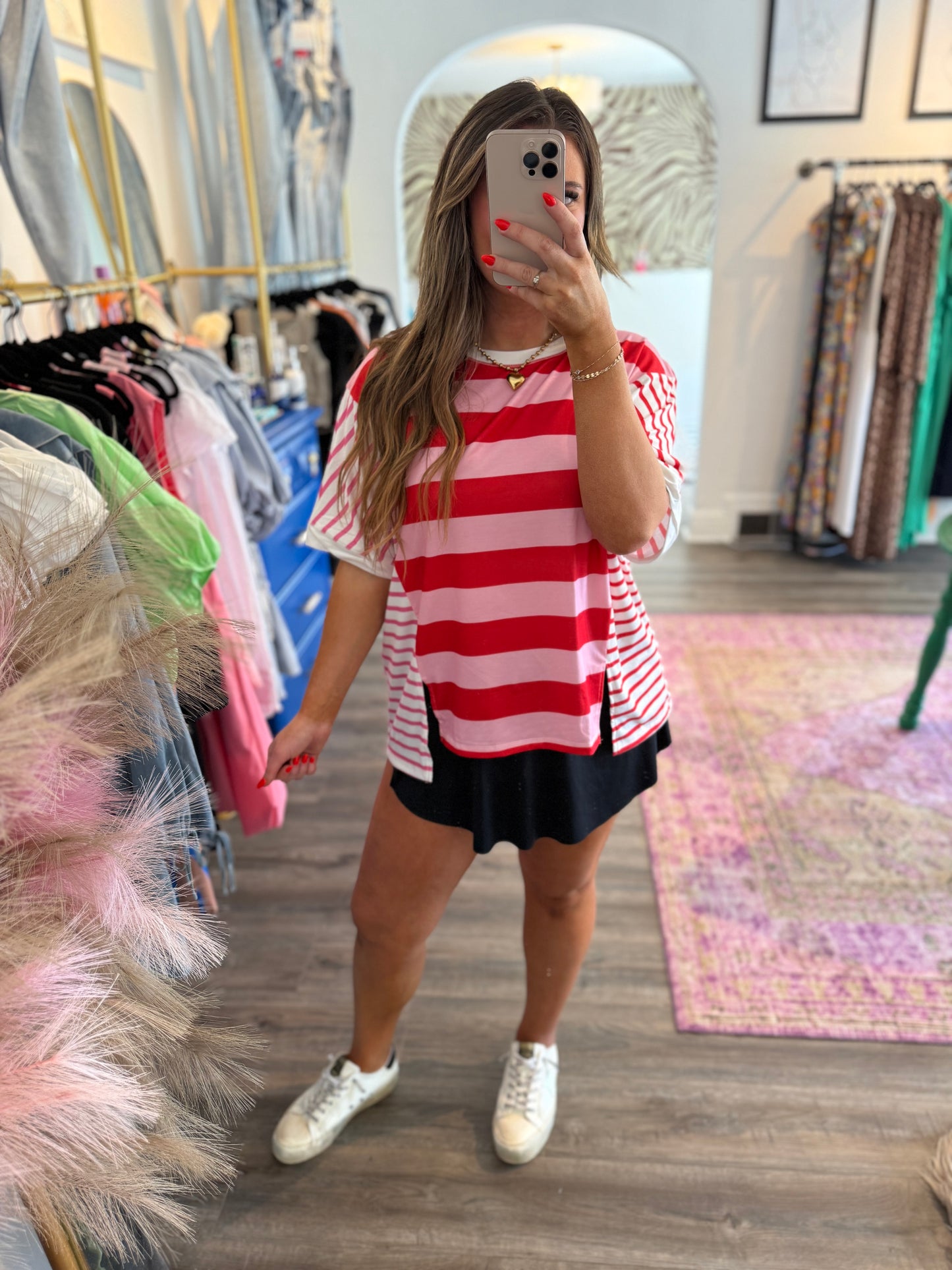 Shayla Top - White Flamingo