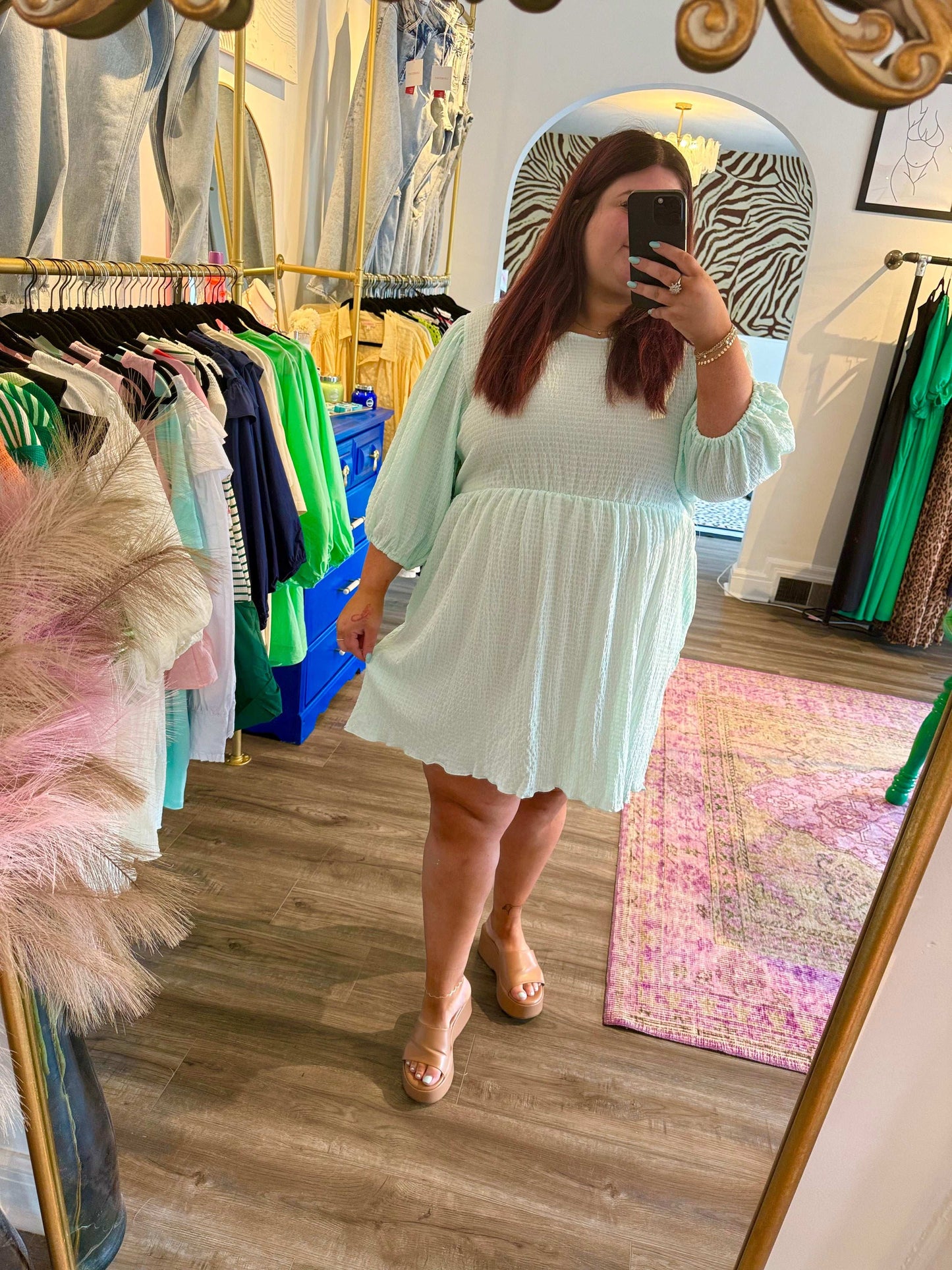 Sweet Blueberry Dress Blue - White Flamingo