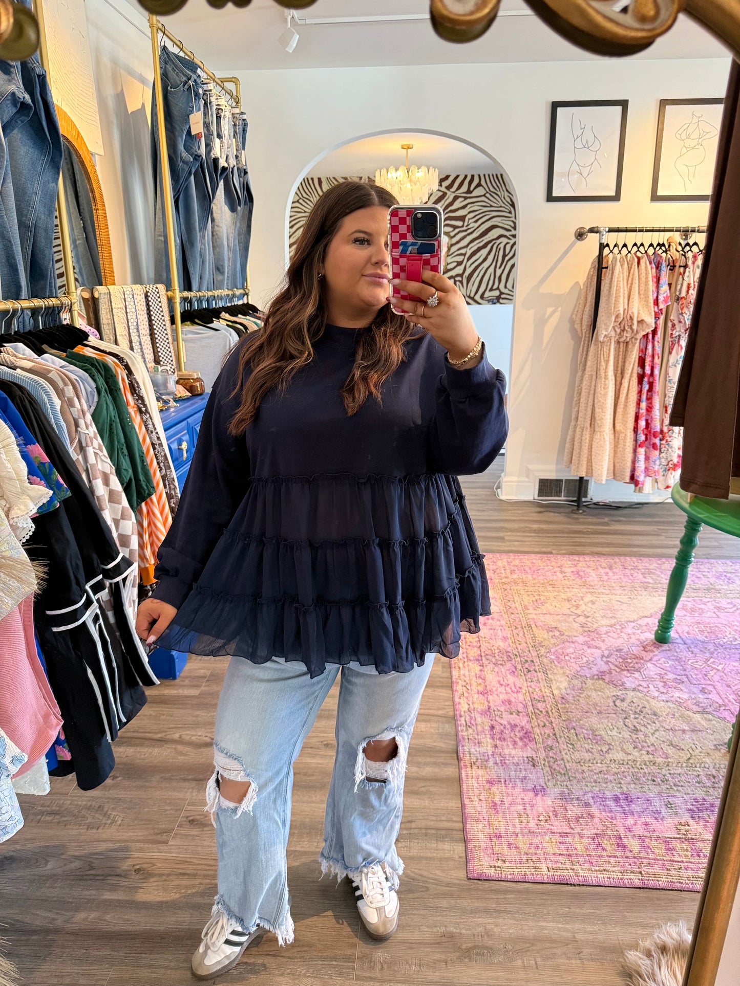 Navy Noir Top