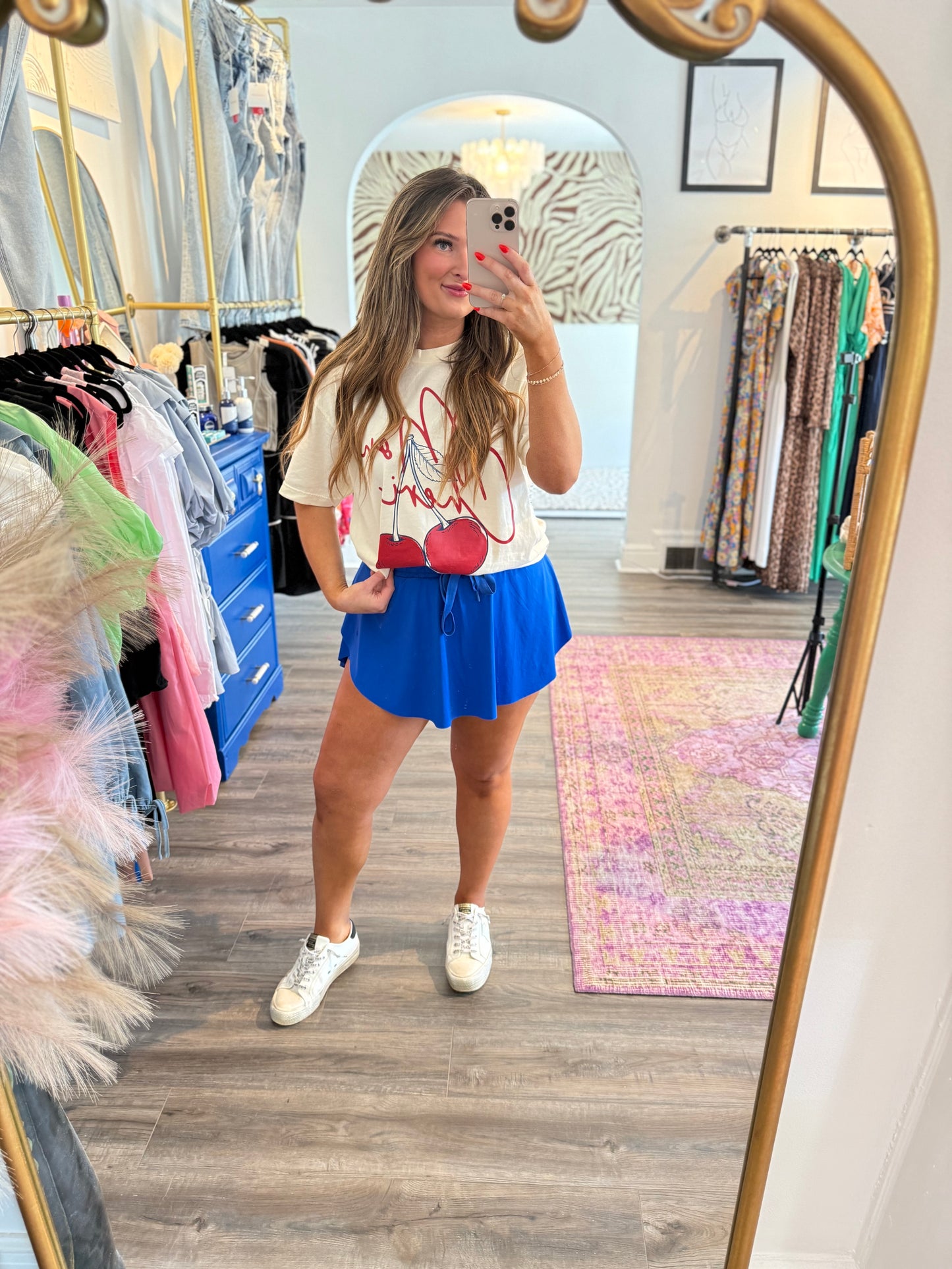 Malone Skort Blue - White Flamingo