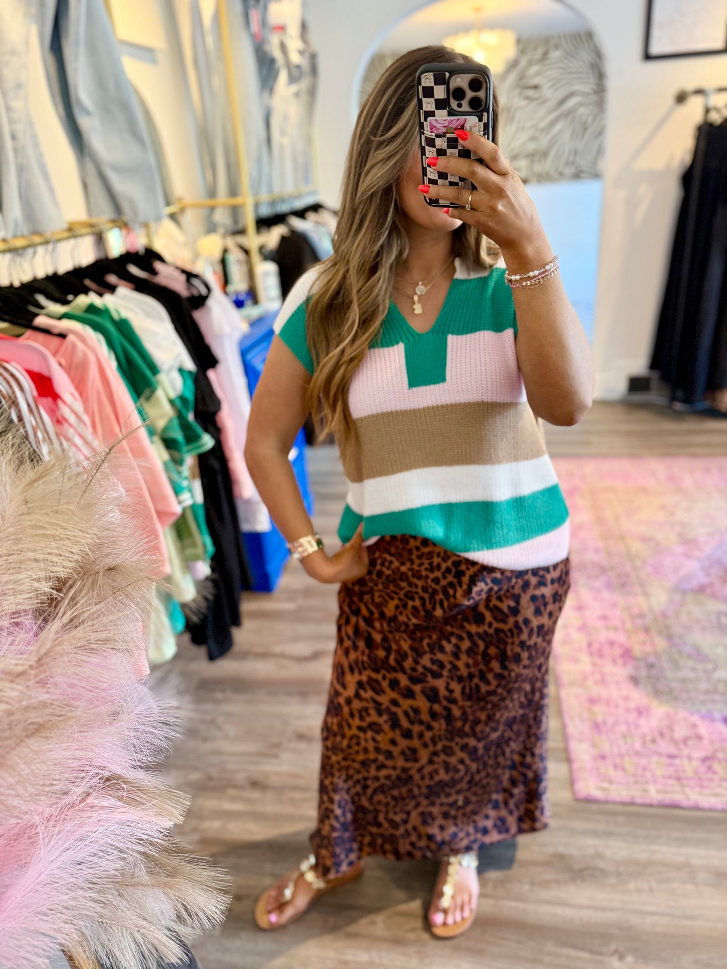Britton Top - White Flamingo