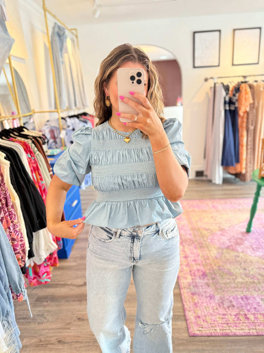 Buffy Top - White Flamingo