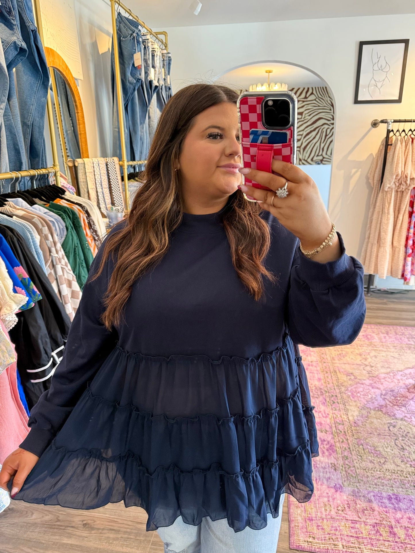 Navy Noir Top