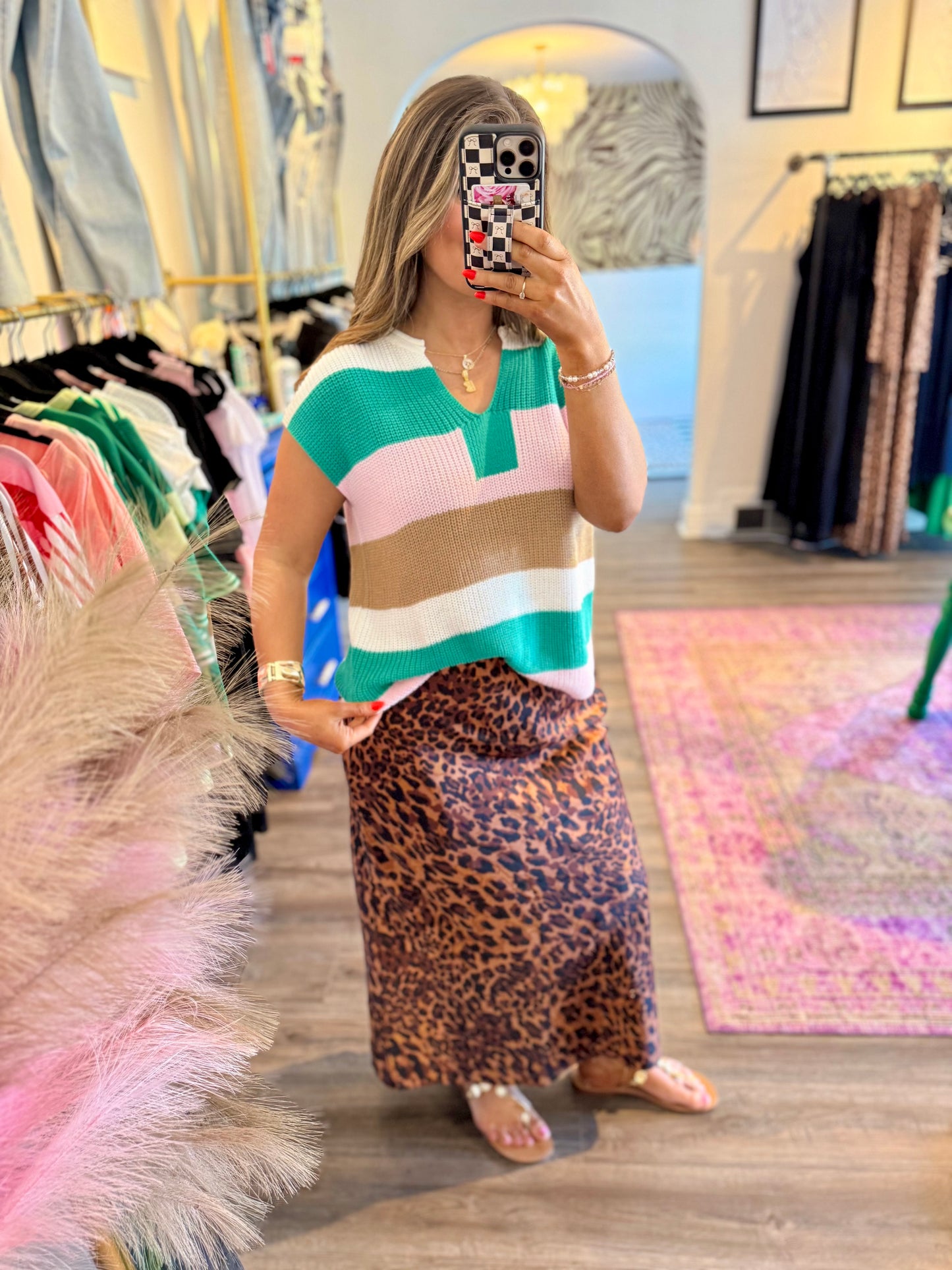 Britton Top - White Flamingo