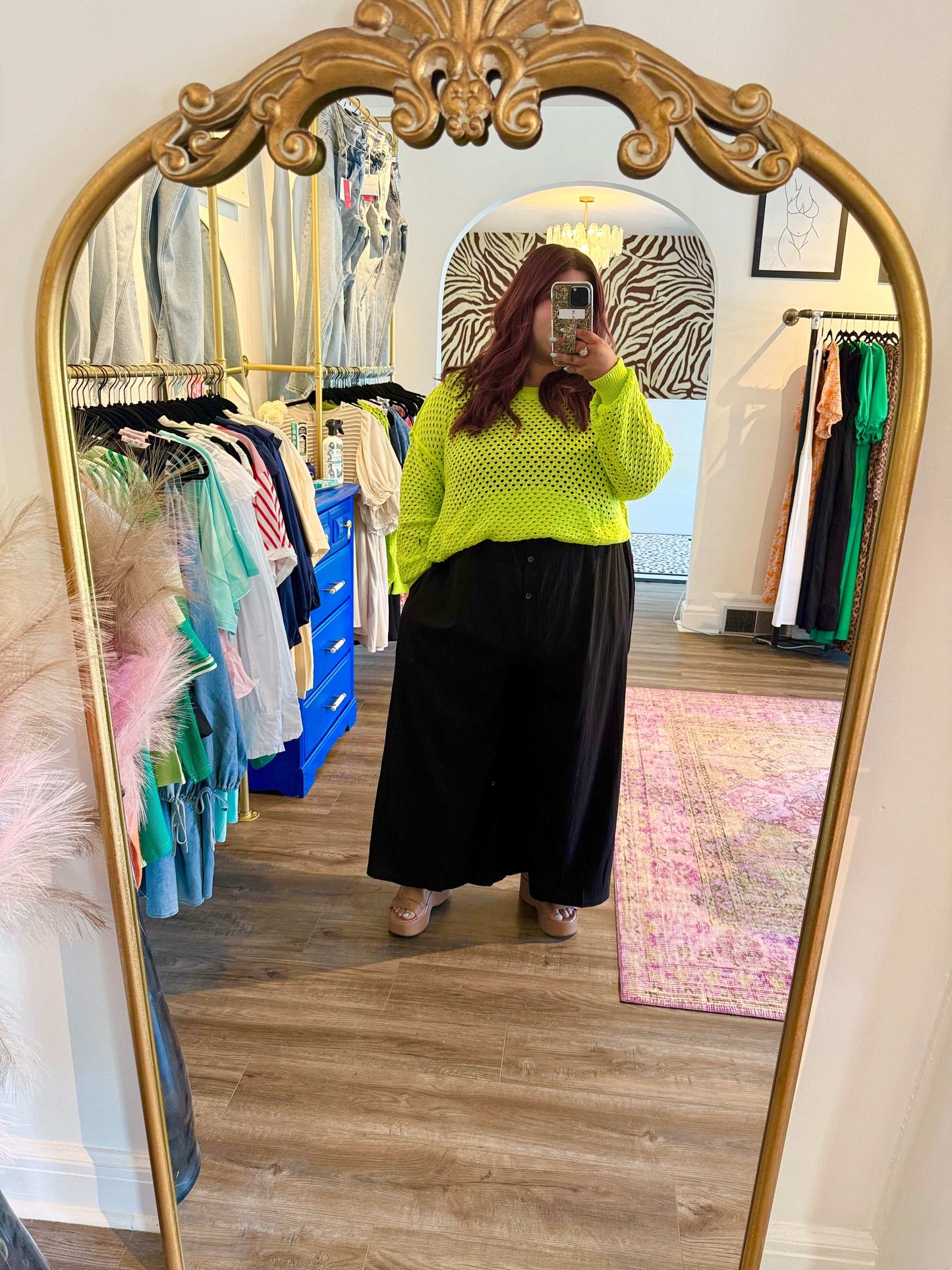 Limeade Knit Top - White Flamingo