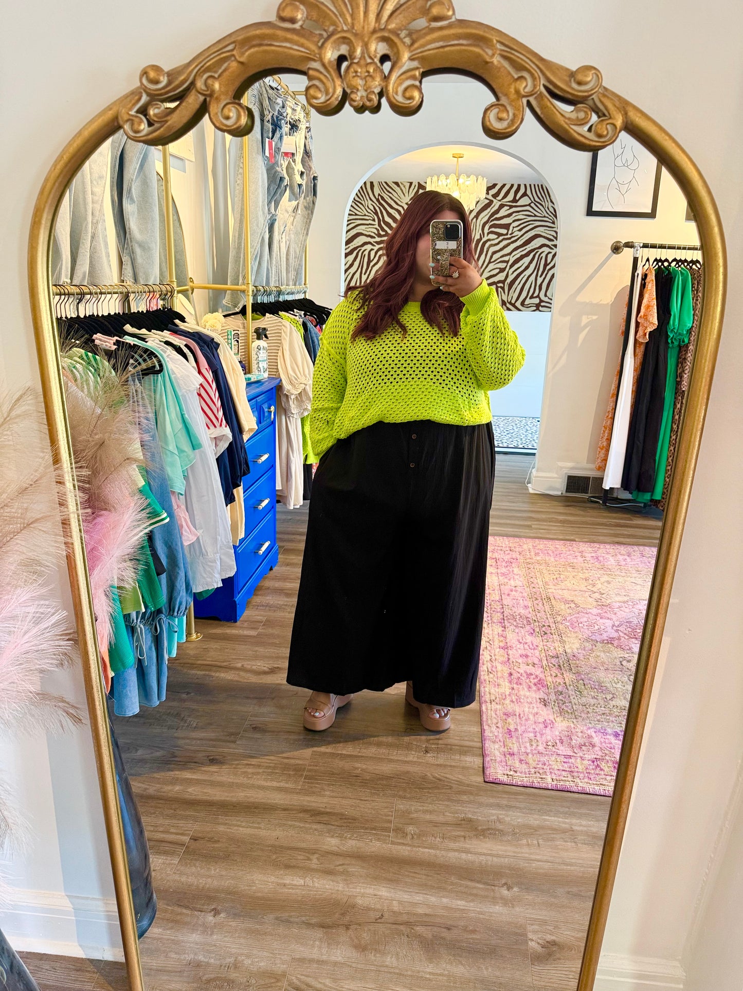 Limeade Knit Top - White Flamingo