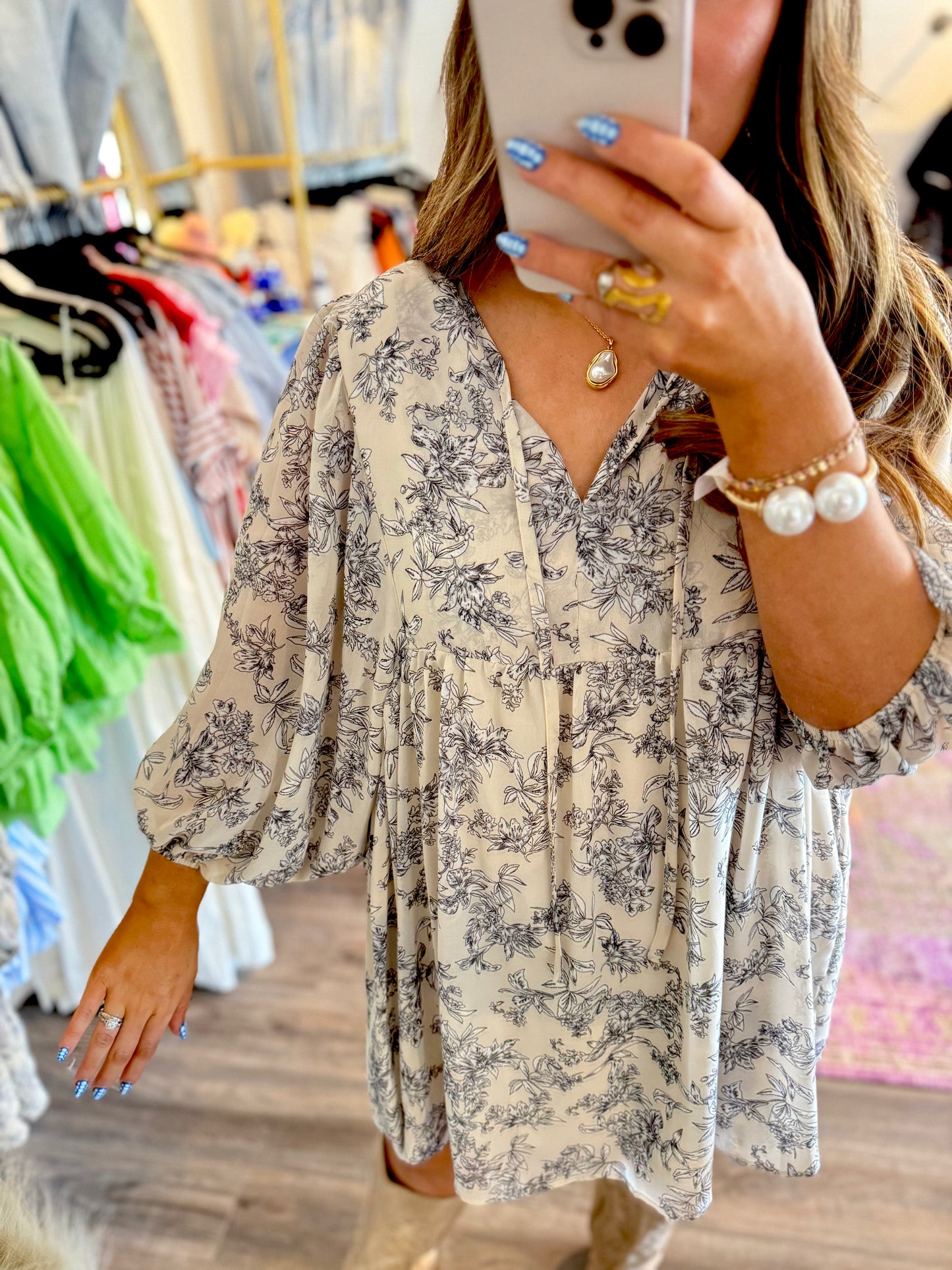 Sherbert Dress - White Flamingo