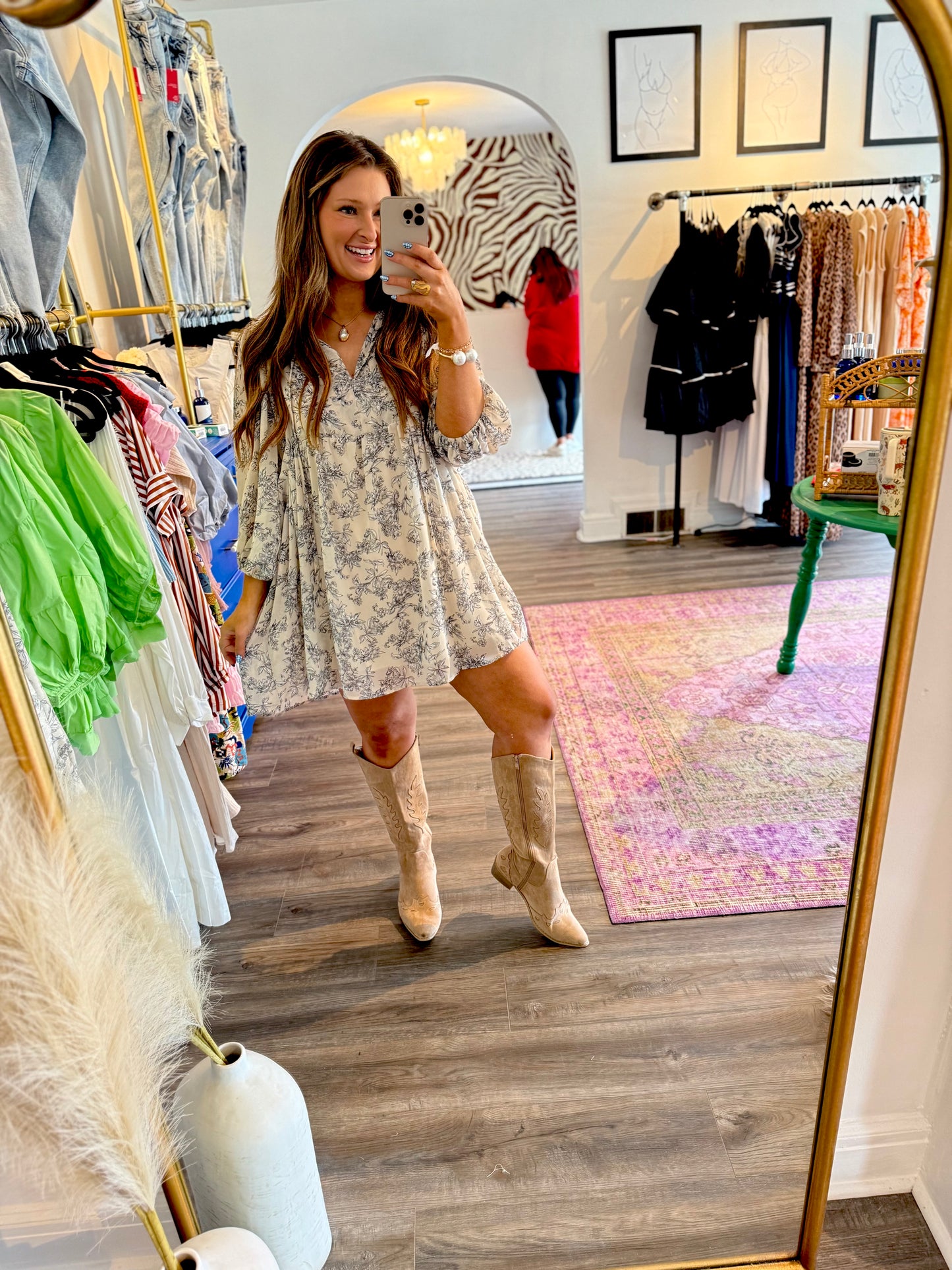 Sherbert Dress - White Flamingo