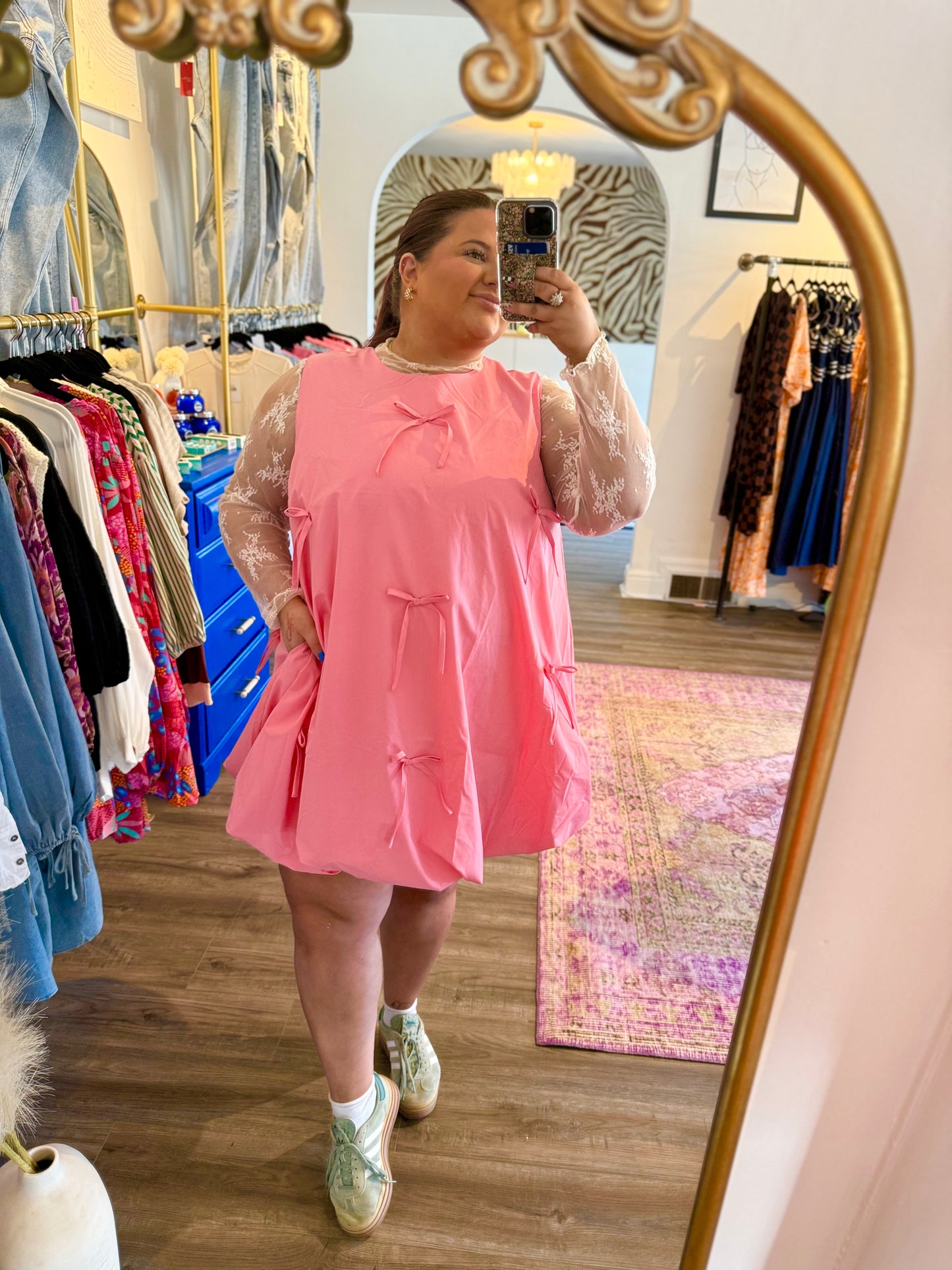 Saylor Dress - White Flamingo