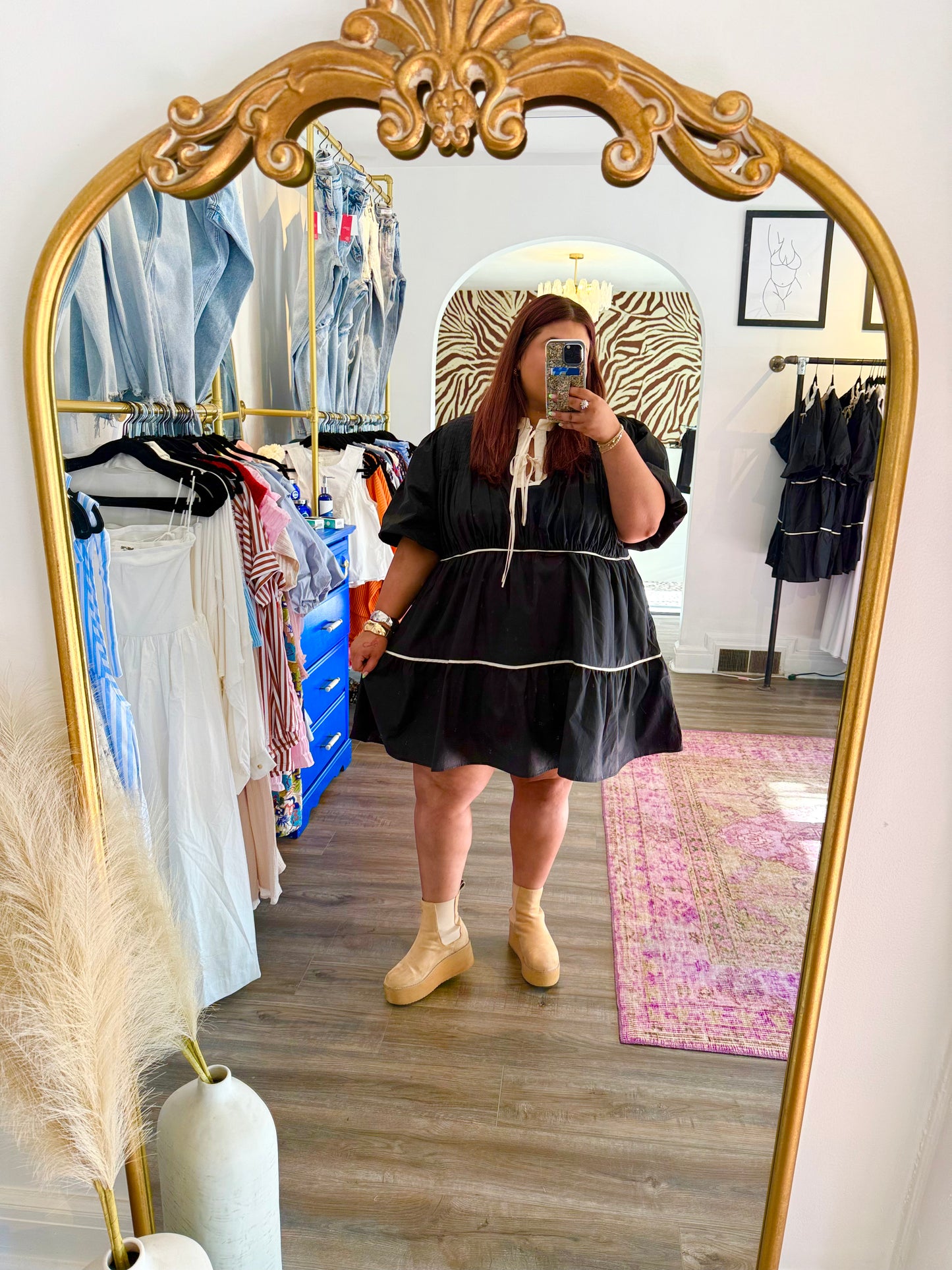 Annie Dress - White Flamingo