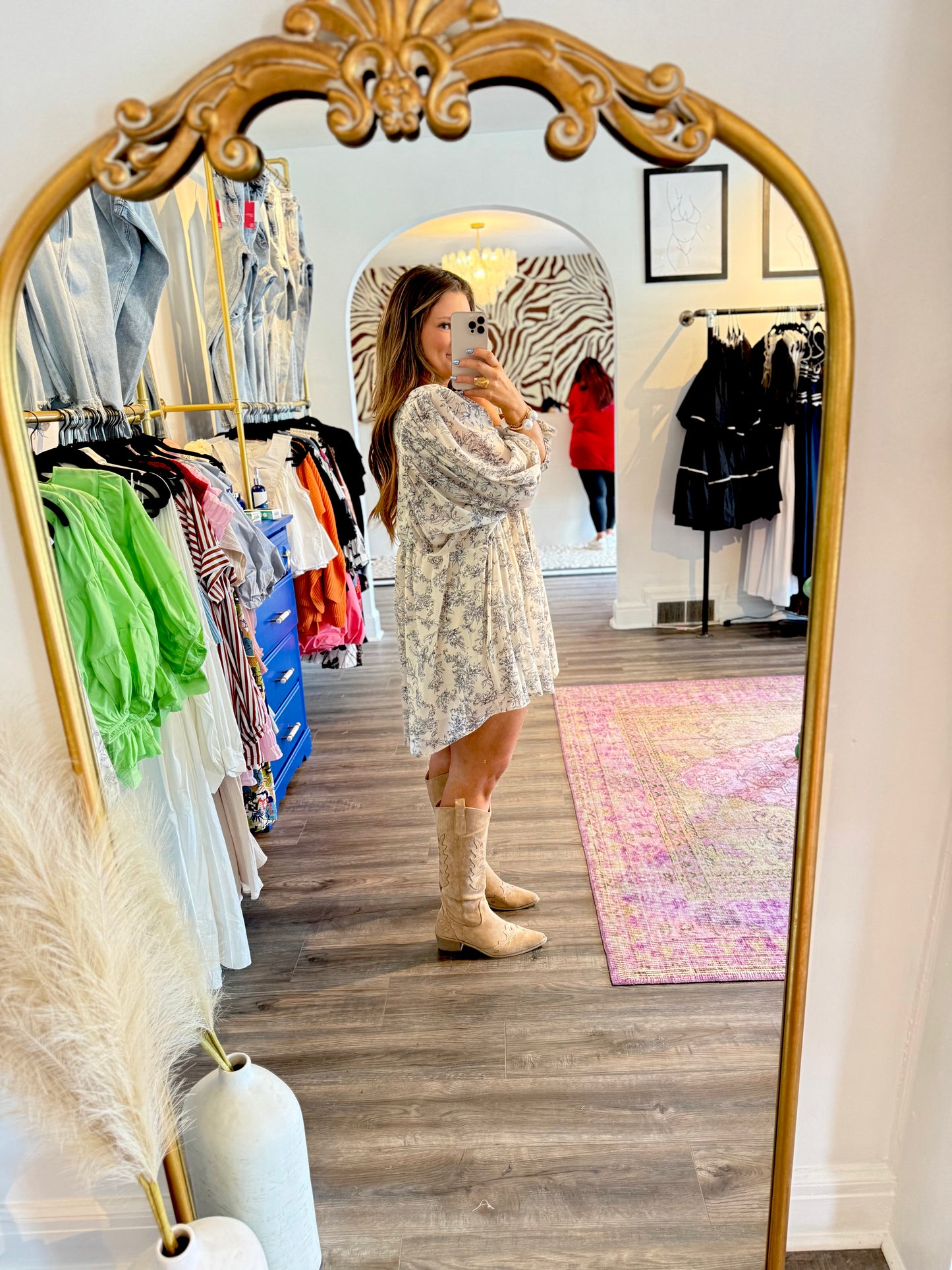 Sherbert Dress - White Flamingo