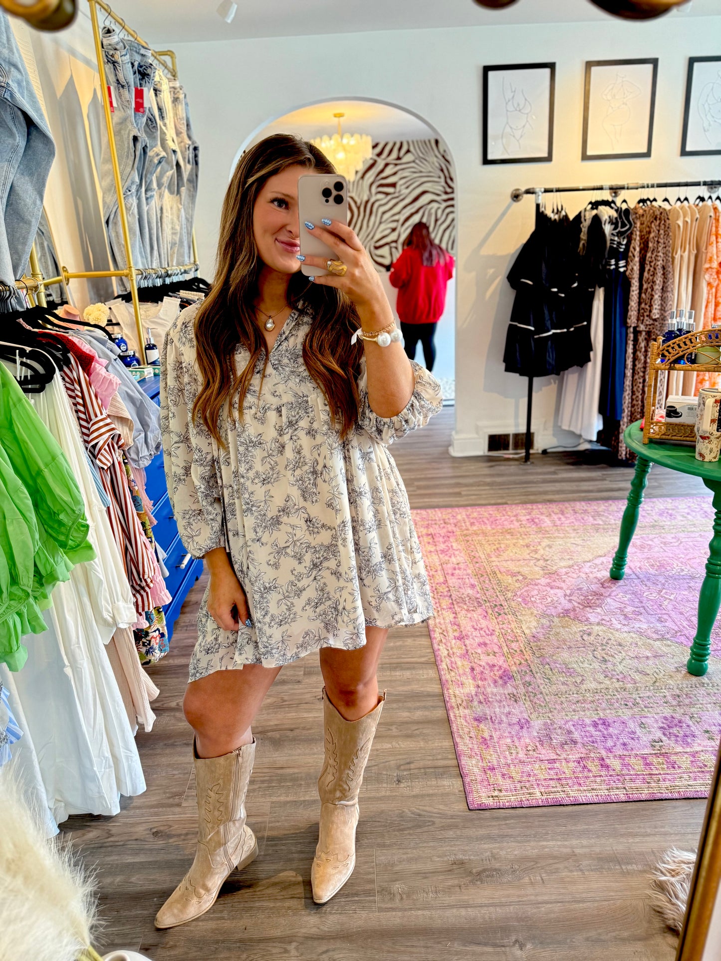 Sherbert Dress - White Flamingo