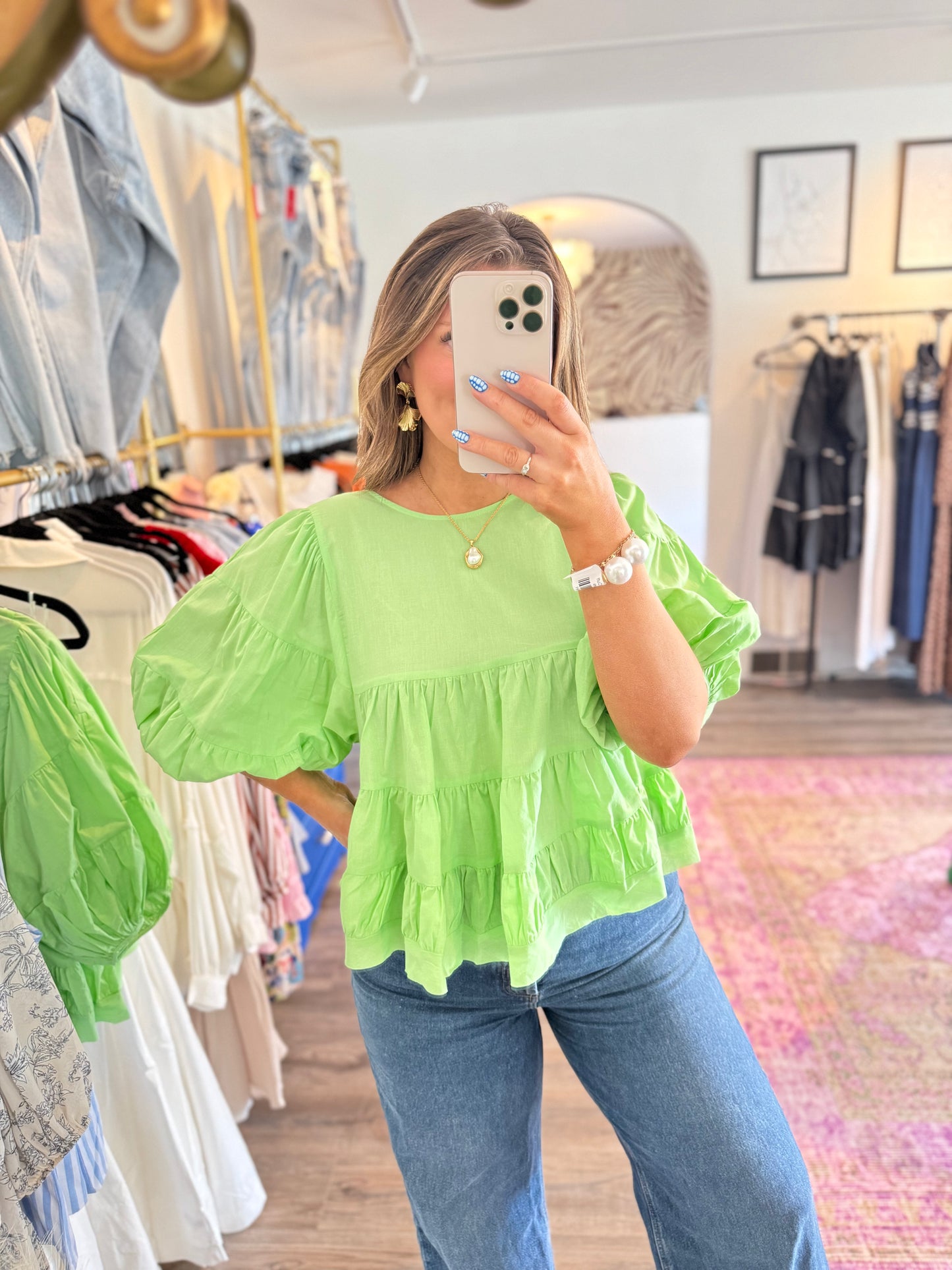 Samantha Top - White Flamingo