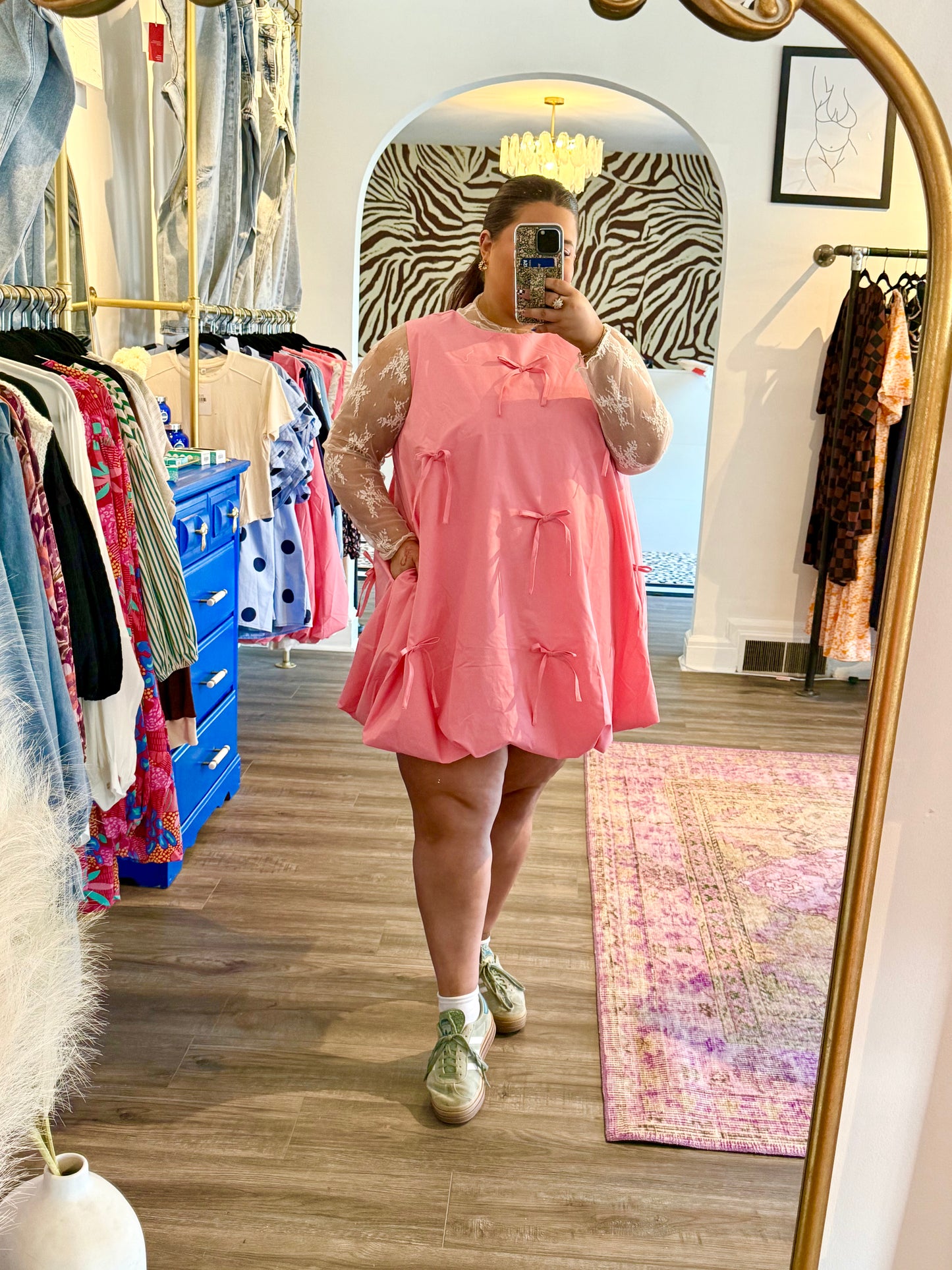 Saylor Dress - White Flamingo