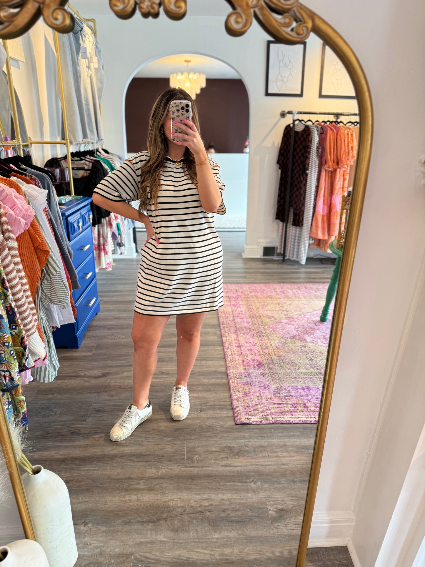Lenny Dress - White Flamingo