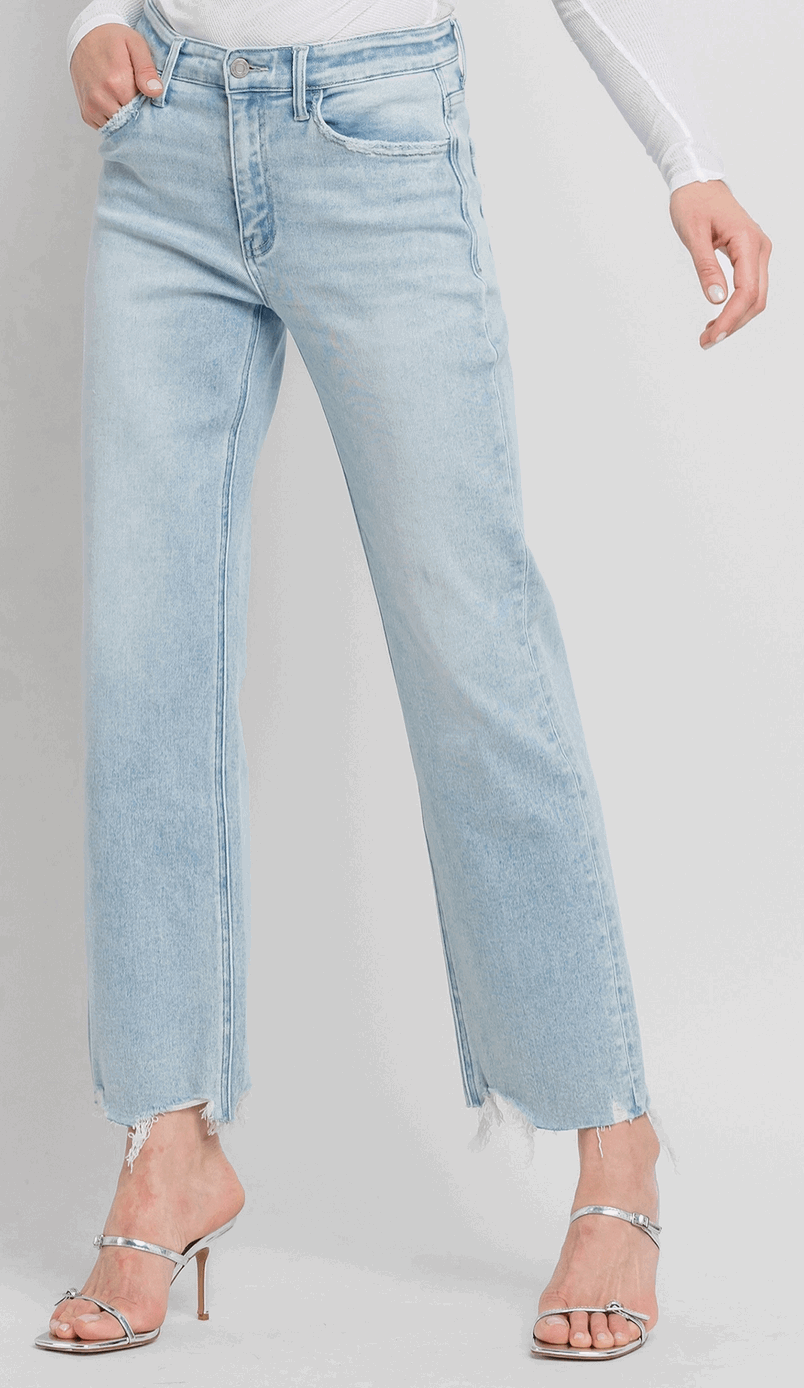 Lucille Jeans - White Flamingo
