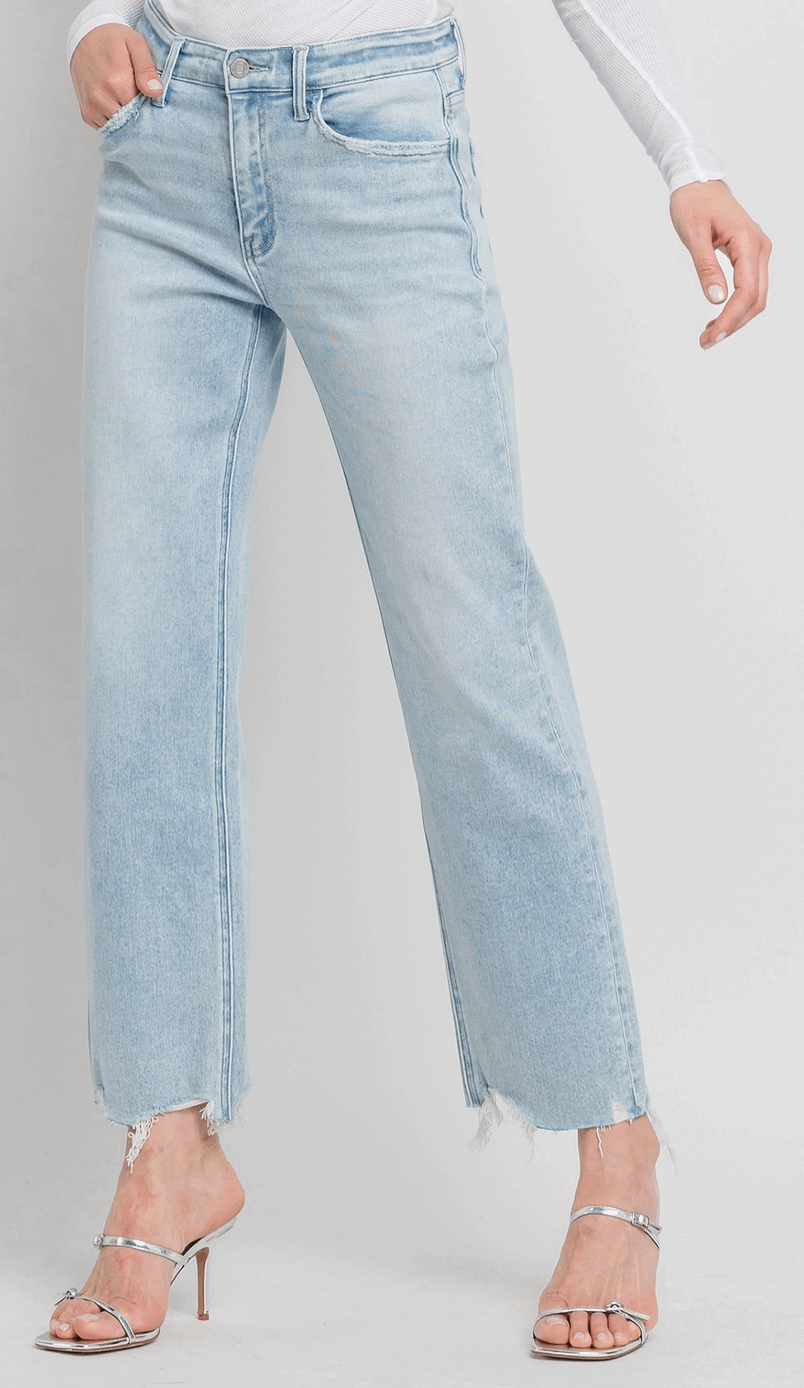 Lucille Jeans - White Flamingo