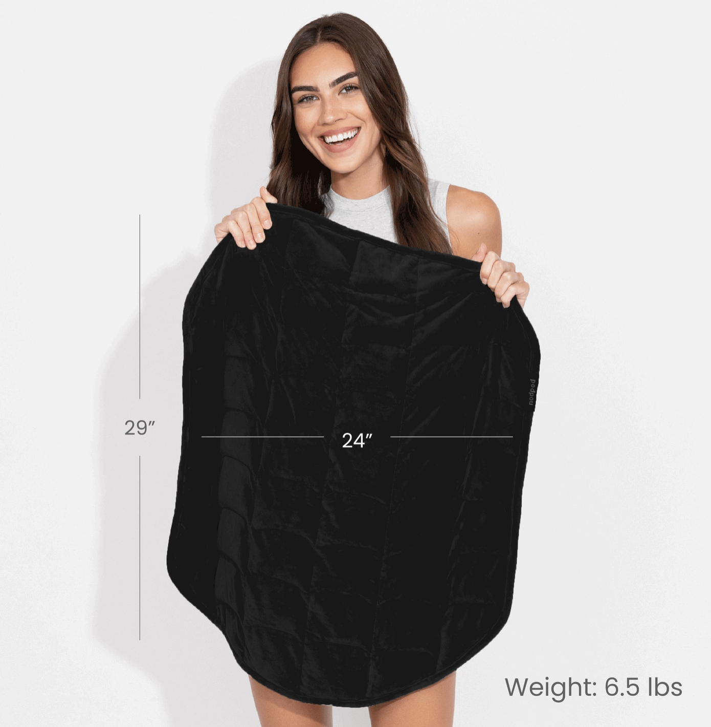 NodPod Onyx Body Weighted Blanket - White Flamingo