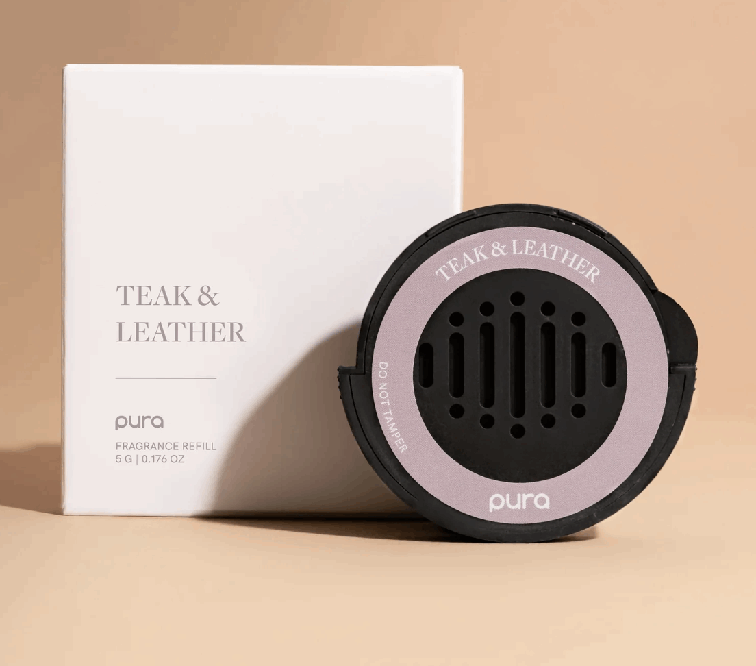 Teak & Leather Car Scent - White Flamingo