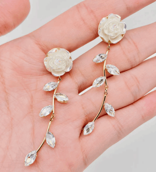 Mason Earrings - White Flamingo