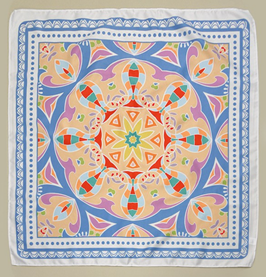 Tribal Print Silky Bandana Scarf