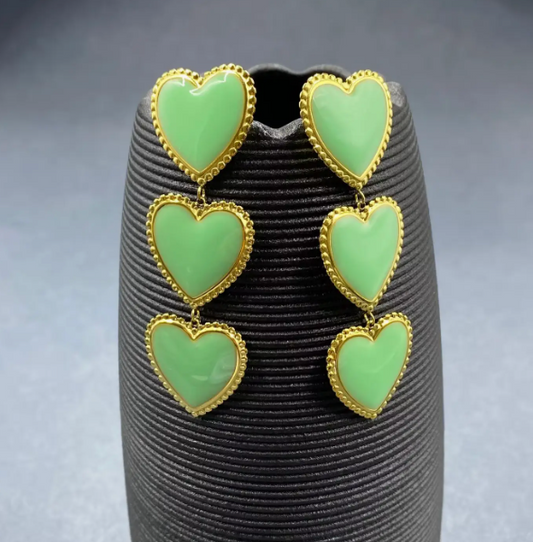 Triple Love Earrings