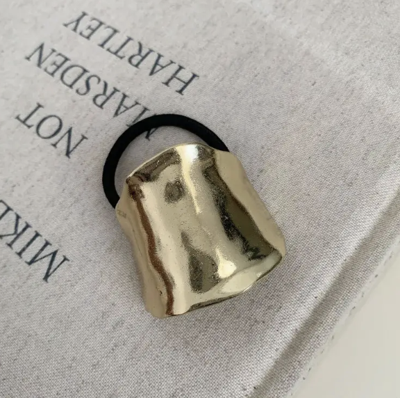 Gold Metal Hair Ties