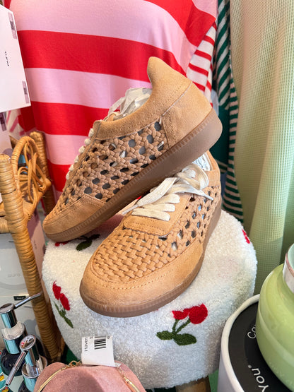 Charlotte Crochet Sneaker - White Flamingo