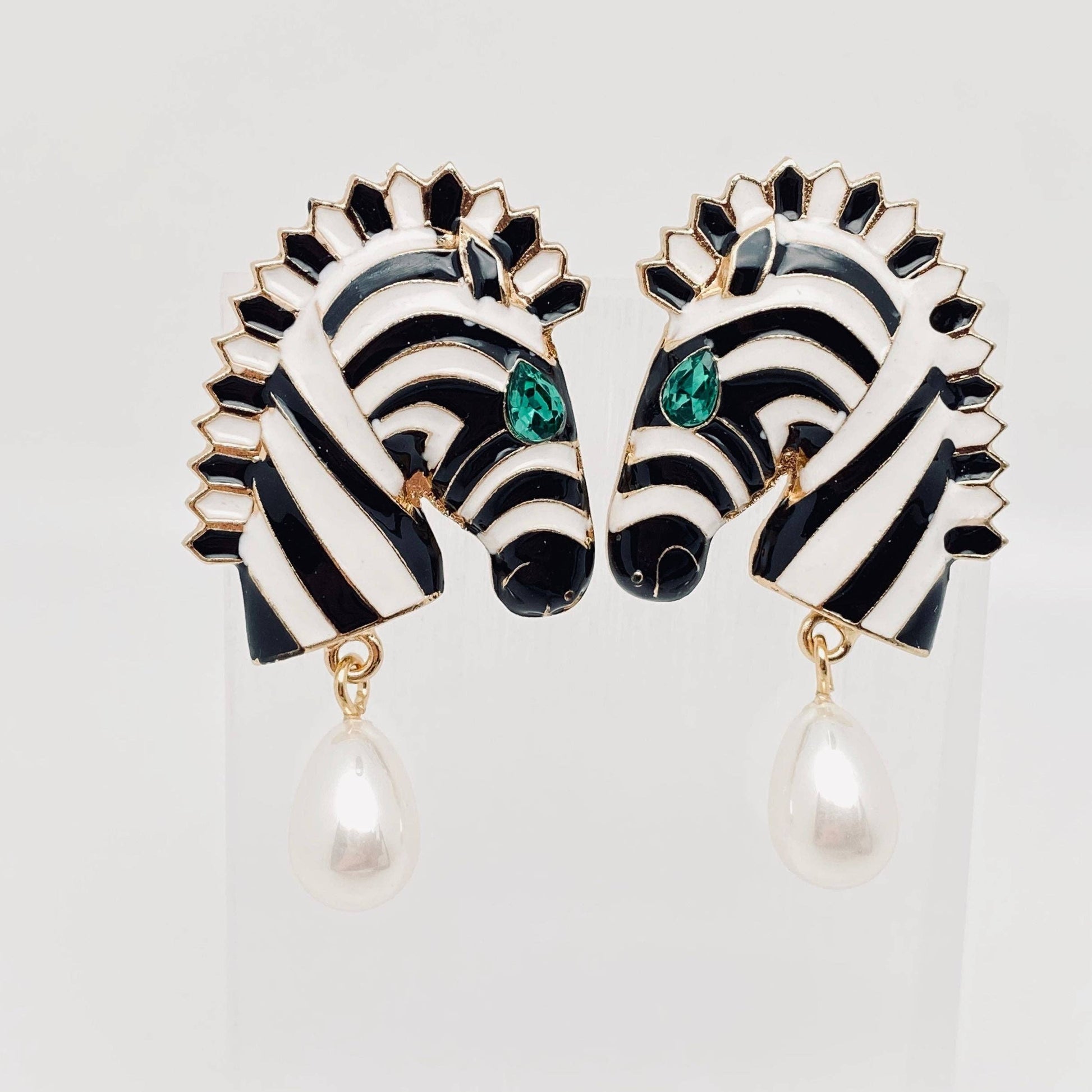 Zoe Earrings - White Flamingo