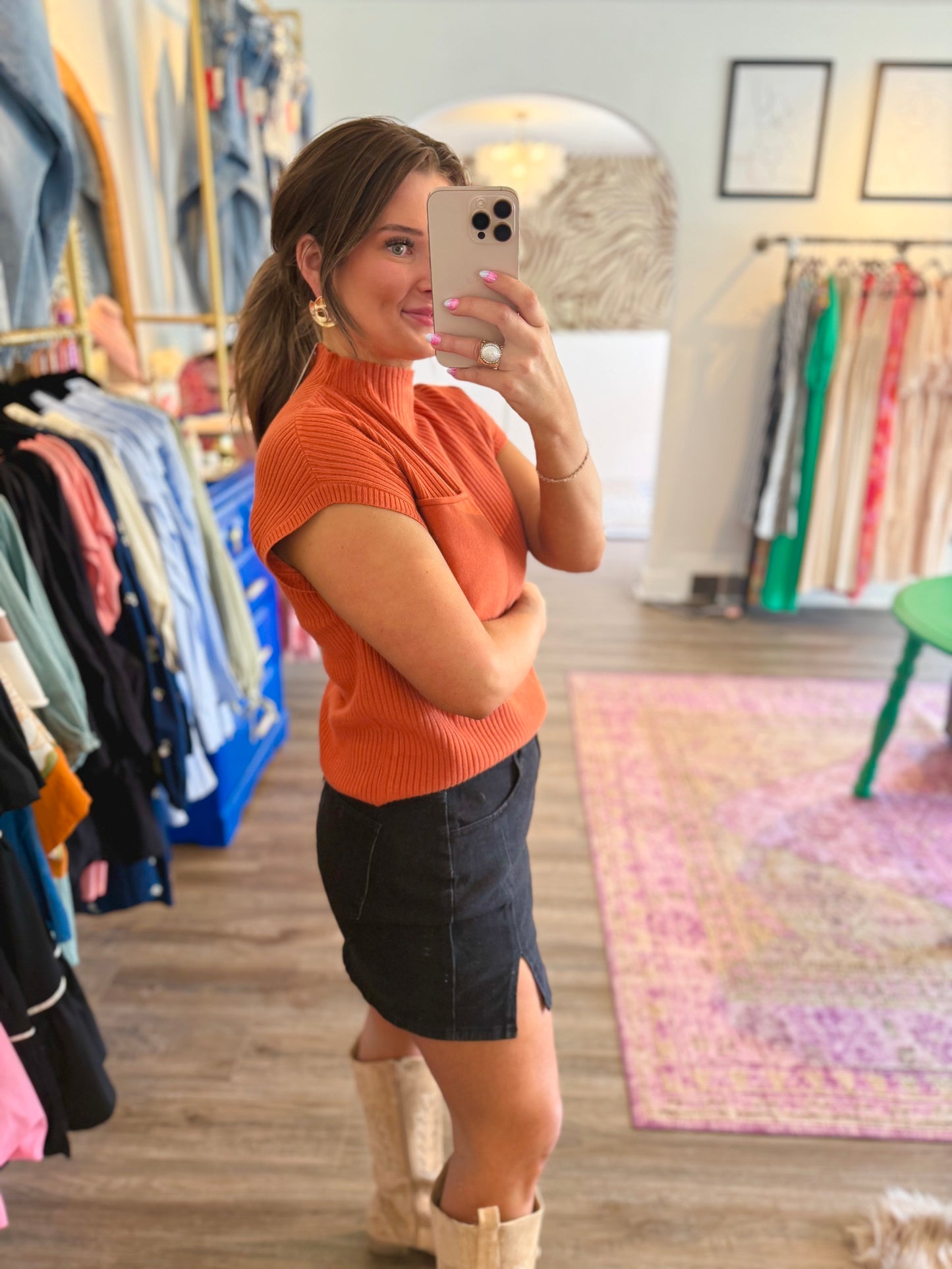 Ginny Top Rust
