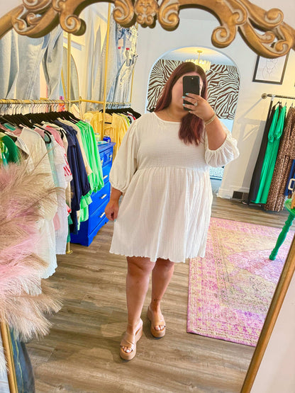 Coconut Cream Dress - White Flamingo
