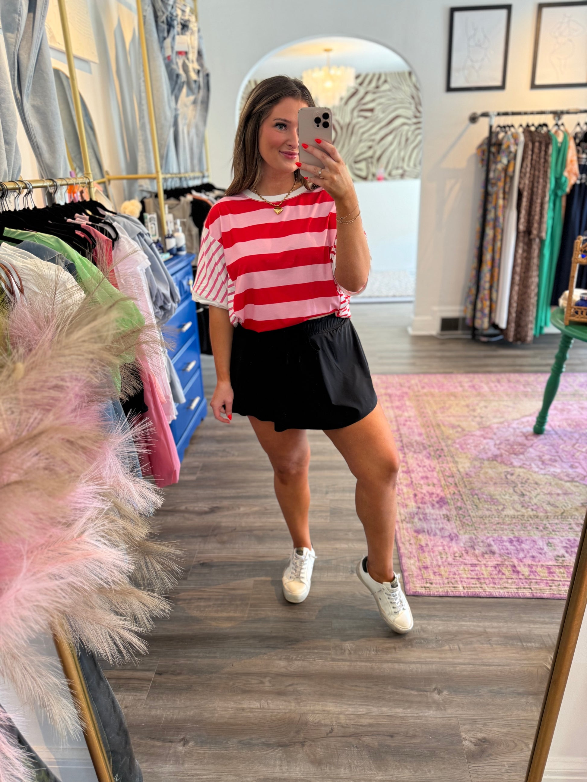 Malone Skort Black - White Flamingo