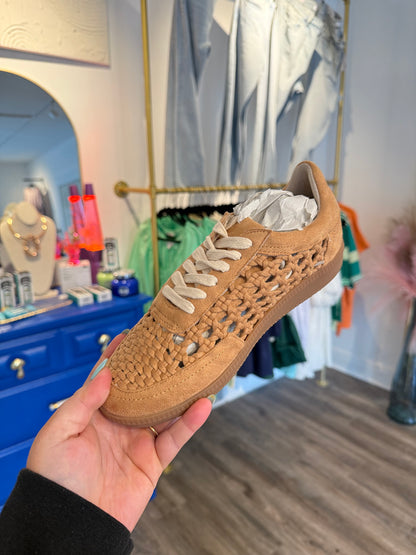 Charlotte Crochet Sneaker - White Flamingo