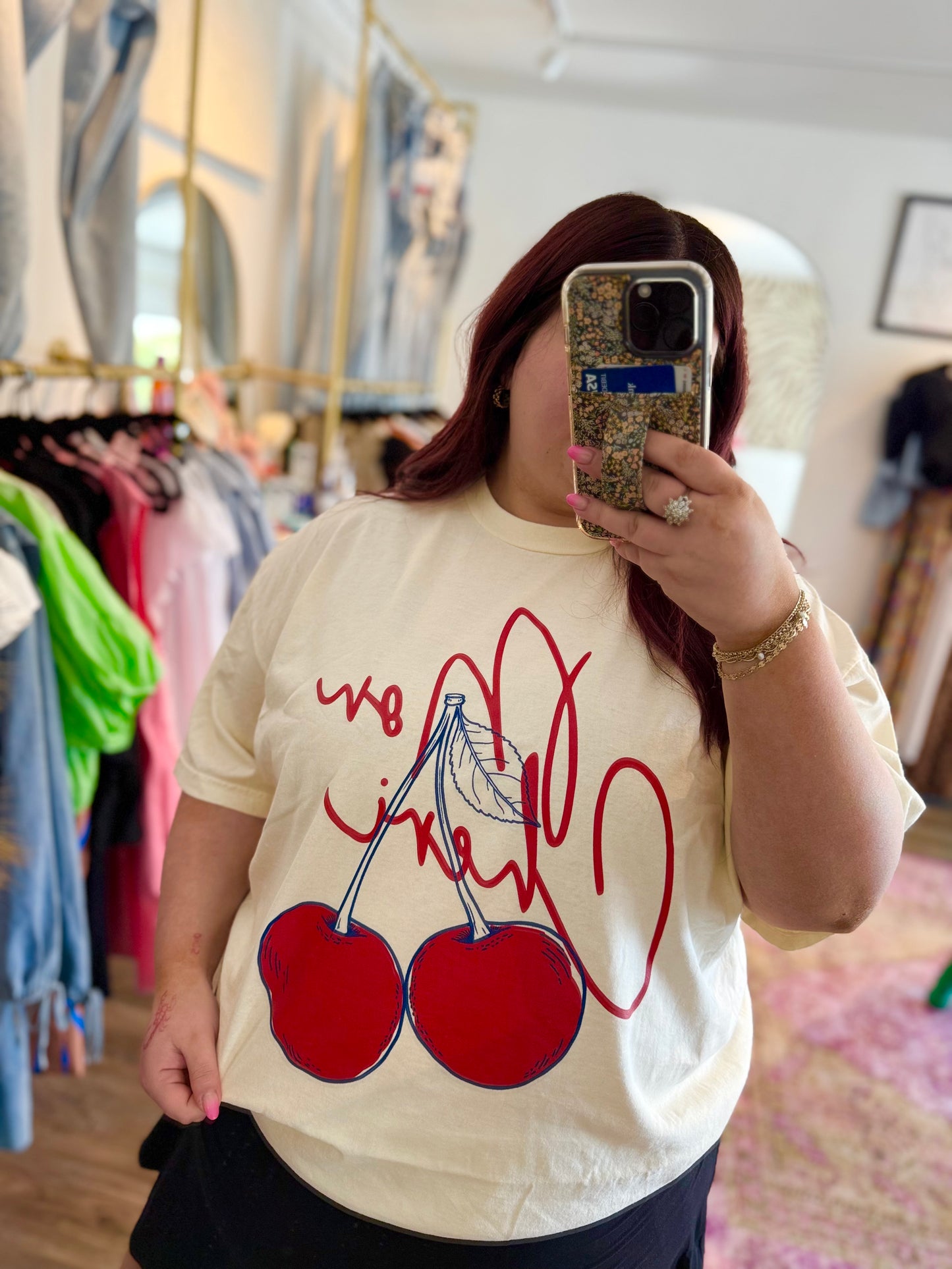 Mon Cheri Tee - White Flamingo