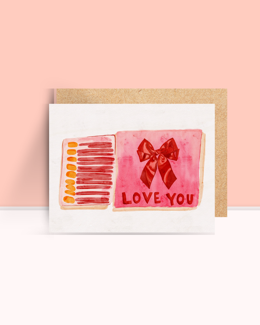 Bow Matchbook Greeting Card