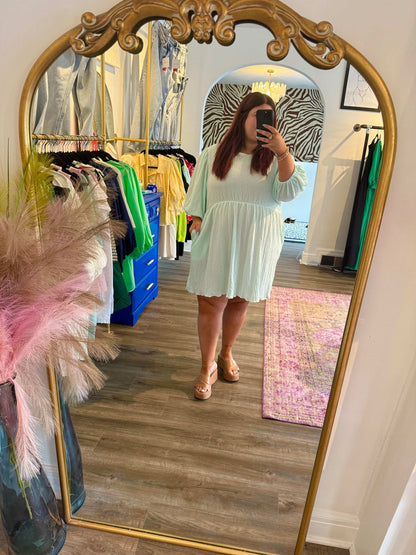Sweet Blueberry Dress Blue - White Flamingo