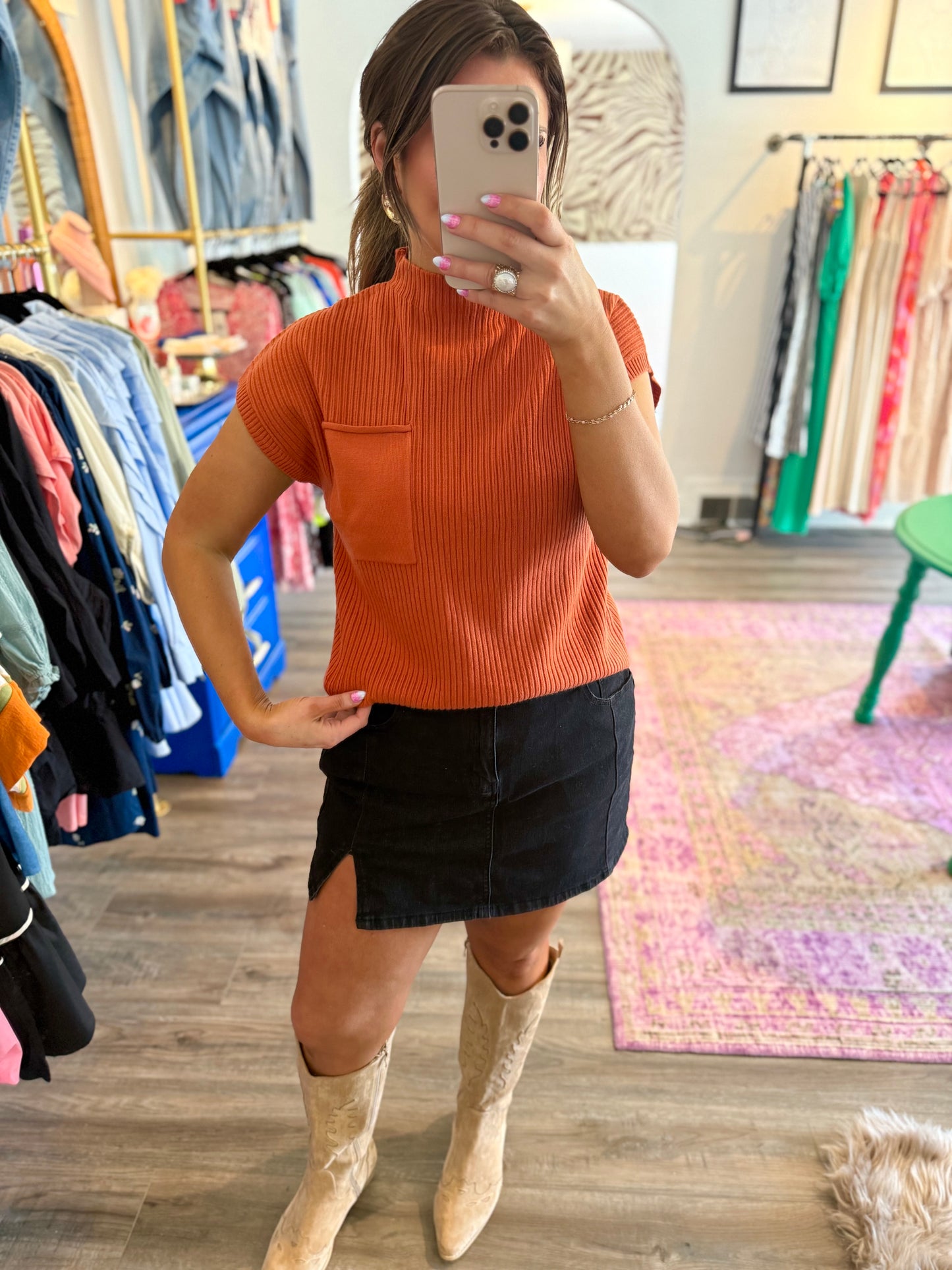Ginny Top Rust