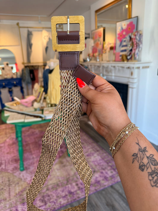 Wood Braided Belt