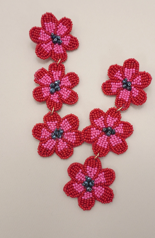 Ginny Earrings - White Flamingo