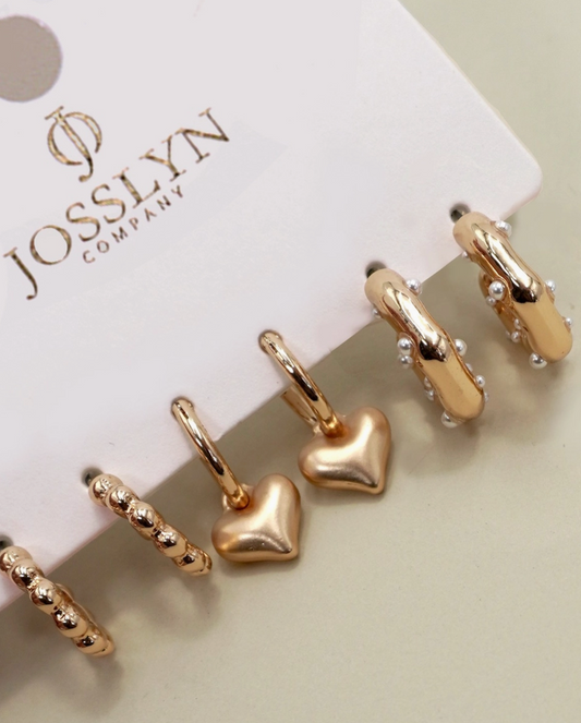 Sonya Earring Set - White Flamingo
