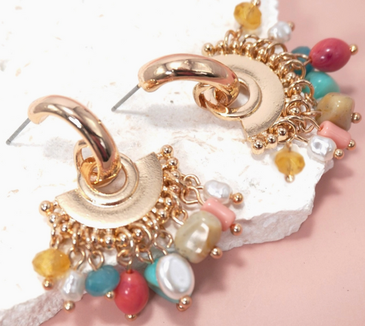 Khloe Earrings - White Flamingo