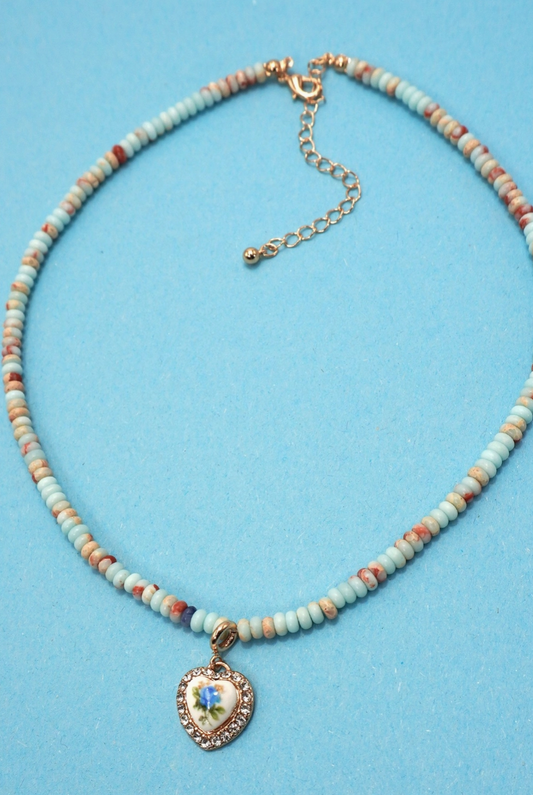 Psalm Necklace - White Flamingo