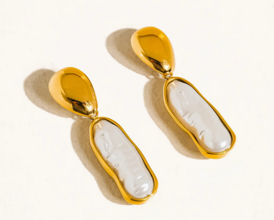 River Earrings - White Flamingo