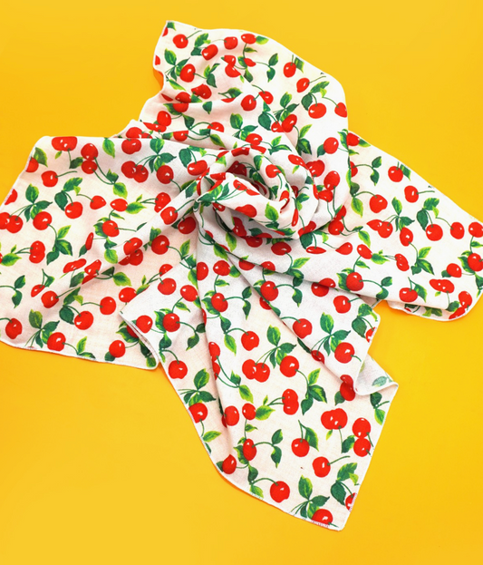 Cherry Cotton Bandana Scarf